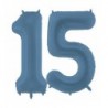 Balony foliowe Cyfra 15 - 86 cm - Granatowy matowy