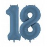 Balony foliowe Cyfra 18 - 86 cm - Granatowy matowy