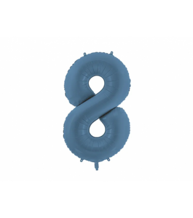 Balony foliowe Cyfra 18 - 86 cm - Granatowy matowy
