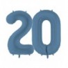 Balony foliowe Cyfra 20 - 86 cm - Granatowy matowy