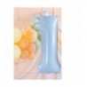 Balony foliowe Cyfra 18 - 72 cm - Jasny niebieski