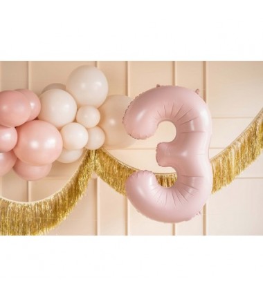 Balony foliowe Cyfra 30 - 72 cm - Jasny różowy