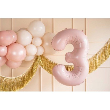 Balony foliowe Cyfra 30 - 72 cm - Jasny różowy