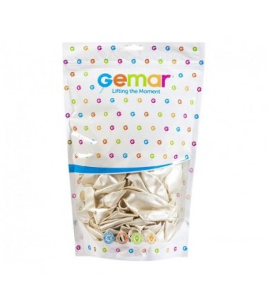 Balony metaliczne Gemar 48 cm - 19" - metaliczne perłowe Metallic Pearl G19/028 - 25 sztuk