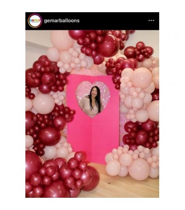 Balony Gemar 48 cm -19" - bordowe Burgundy G19/047 - 25 sztuk