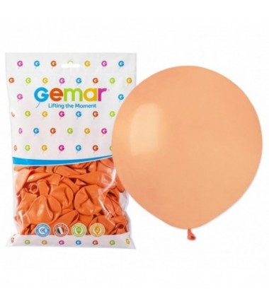 Balony Gemar 48 cm -19" - łososiowe, brzoskwiniowe Peach G19/060 - 25 sztuk