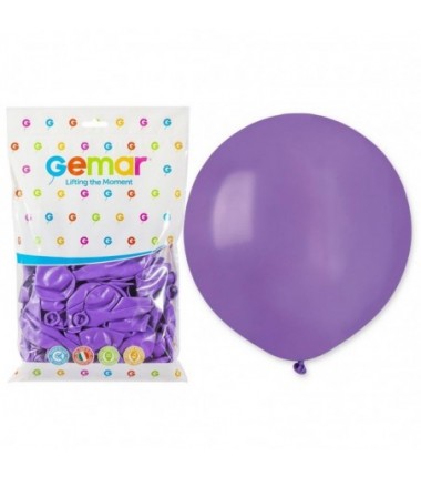 Balony Gemar 48 cm -19" - lawendowe Lavender G19/049 - 25 sztuk