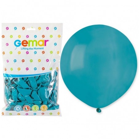 Balony Gemar 48 cm -19" - turkusowo-niebieskie Turquoise G19/068 - 25 sztuk