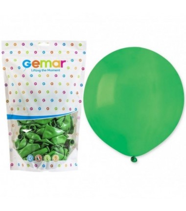 Balony Gemar 48 cm -19" - zielone Green G19/012 - 25 sztuk