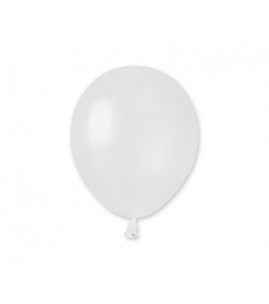 Balony metaliczne Gemar 13 cm - 5" - metaliczne perłowo-białe Metallic White AM50/029 - 100 sztuk