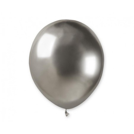 Balony GEMAR 13 cm - 5" - srebrne SHINY SILVER AB50/89 - 50 sztuk