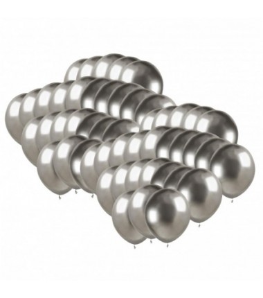 Balony GEMAR 13 cm - 5" - srebrne SHINY SILVER AB50/89 - 50 sztuk