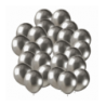 Balony GEMAR 13 cm - 5" - srebrne SHINY SILVER AB50/89 - 25 sztuk