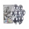 Balony GEMAR 33 cm - 13" srebrne SHINY SILVER GB120/89 - 50 sztuk