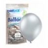 Balony BELBAL 30 cm - 12" Błyszczące srebrne Glossy Silver B105/GG04-601 - 100 sztuk
