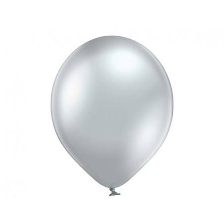 Balony BELBAL 30 cm - 12" Błyszczące srebrne Glossy Silver B105/GG04-601 - 100 sztuk