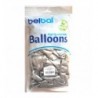 Balony BELBAL 30 cm - 12" Błyszczące srebrne Glossy Silver B105/GG04-601 - 100 sztuk