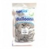 Balony BELBAL 30 cm - 12" Błyszczące srebrne Glossy Silver B105/GG04-601 - 50 sztuk