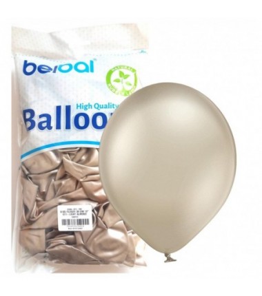 Balony BELBAL 30 cm - 12" Chromowane migdałowe B105 Glossy Light Almond B105/GG04-611-100 - 100 sztuk