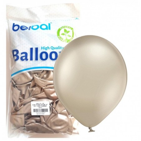 Balony BELBAL 30 cm - 12" Chromowane migdałowe B105 Glossy Light Almond B105/GG04-611-100 - 100 sztuk