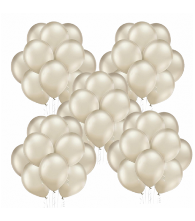 Balony BELBAL 30 cm - 12" Chromowane migdałowe B105 Glossy Light Almond B105/GG04-611-100 - 50 sztuk