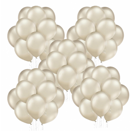 Balony BELBAL 30 cm - 12" Chromowane migdałowe B105 Glossy Light Almond B105/GG04-611-100 - 50 sztuk