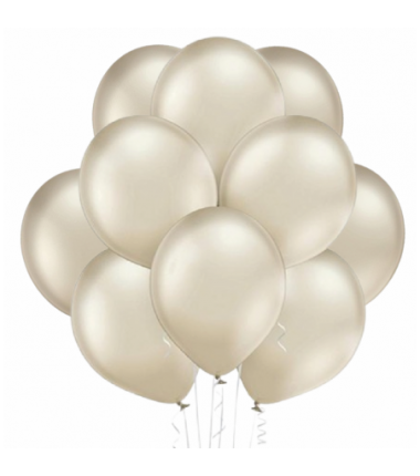Balony BELBAL 30 cm - 12" Chromowane migdałowe B105 Glossy Light Almond B105/GG04-611-100 - 10 sztuk