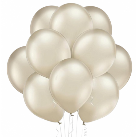Balony BELBAL 30 cm - 12" Chromowane migdałowe B105 Glossy Light Almond B105/GG04-611-100 - 10 sztuk