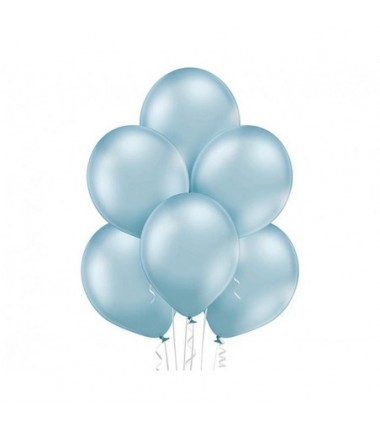 Balony BELBAL 30 cm - 12" Chromowane niebieskie Glossy Light Blue B105/GG04-615-100 - 50 sztuk