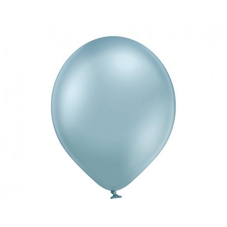 Balony BELBAL 30 cm - 12" Chromowane niebieskie Glossy Light Blue B105/GG04-615-100 - 10 sztuk