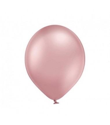 Balony BELBAL 30 cm - 12" Chromowane jasnoróżowe Glossy Light Pink B105/GG04-614-100 - 10 sztuk