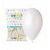 Balony metaliczne Gemar 30 cm - 12" - metaliczne perłowo-białe Metallic White GM110/029 - 100 sztuk