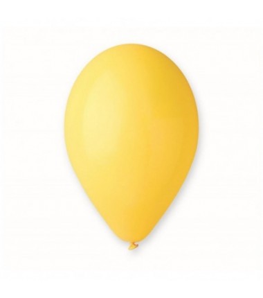 Balony Gemar 26 cm - 10" - pastelowe żółte Yellow G90/002 - 100 sztuk