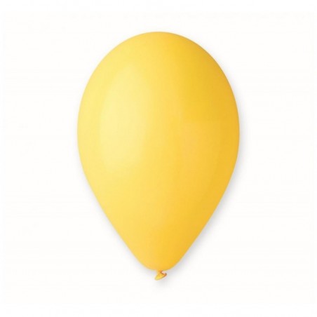 Balony Gemar 26 cm - 10" - pastelowe żółte Yellow G90/002 - 100 sztuk