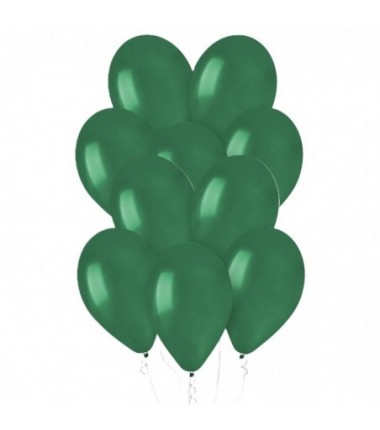 Balony Gemar 33 cm - 13" - pastelowe butelkowa zieleń Emerald Green G120/104 - 10 sztuk