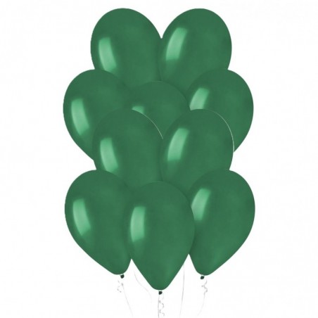 Balony Gemar 33 cm - 13" - pastelowe butelkowa zieleń Emerald Green G120/104 - 10 sztuk