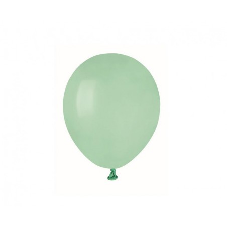 Balony Gemar 13 cm - 5" - pastelowe turkusowo-zielone Aquamarine A50/050 - 100 sztuk