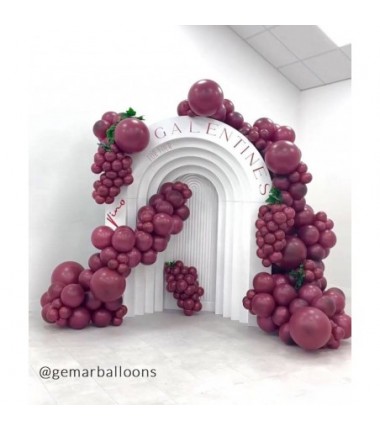 Balony Gemar 26 cm - 10" - pastelowe ciemnoczerwone Vino G90/101 - 100 sztuk
