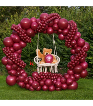 Balony Gemar 26 cm - 10" - pastelowe ciemnoczerwone Vino G90/101 - 100 sztuk