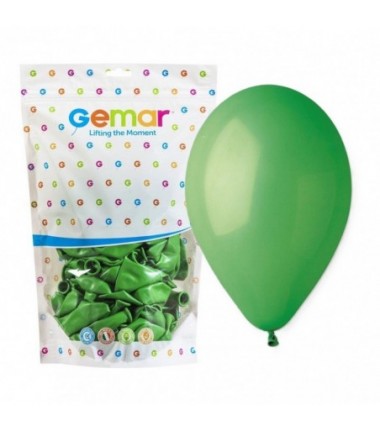 Balony Gemar 33 cm - 13" - pastelowe zielone Green G120/012 - 50 sztuk