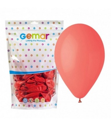 Balony Gemar 33 cm - 13" - pastelowe koralowe Corallo G120/078 - 50 sztuk