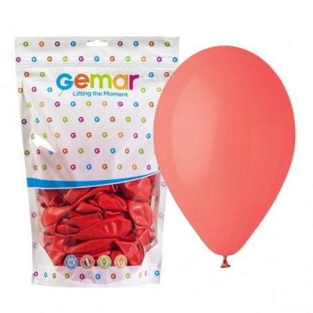 Balony Gemar 33 cm - 13" - pastelowe koralowe Corallo G120/078 - 50 sztuk