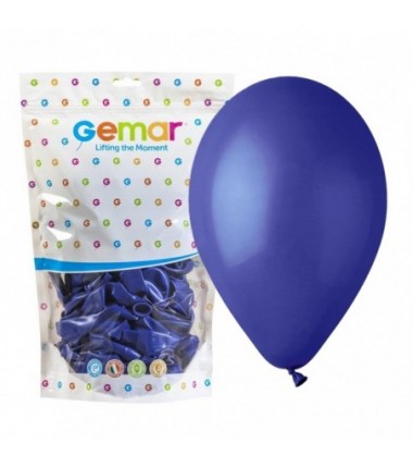 Balony Gemar 33 cm - 13" - pastelowe granatowe Blue G120/046 - 50 sztuk