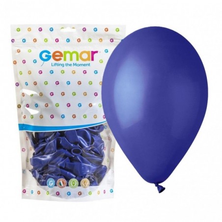 Balony Gemar 33 cm - 13" - pastelowe granatowe Blue G120/046 - 50 sztuk