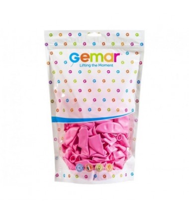 Balony Gemar 33 cm - 13" - pastelowe jasnoróżowe Pink G120/057 - 50 sztuk