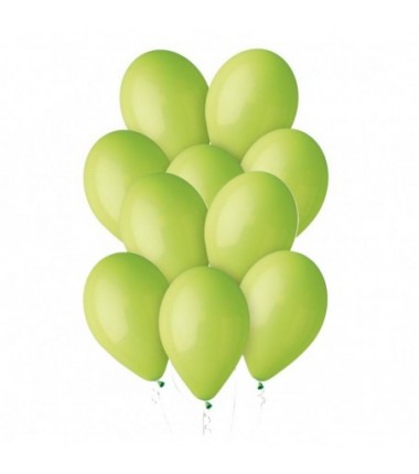 Balony Gemar 33 cm - 13" - pastelowe pistacjowe Light Green G120/011 - 10 sztuk