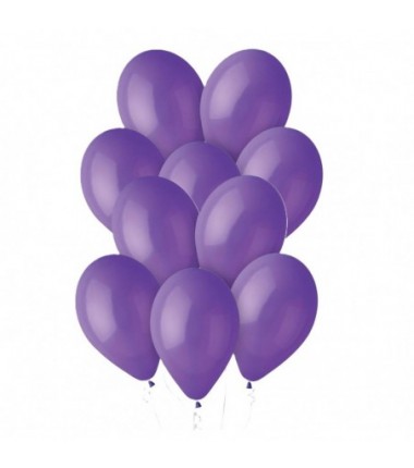 Balony Gemar 33 cm - 13" - pastelowe fioletowe Purple G120/008 - 10 sztuk