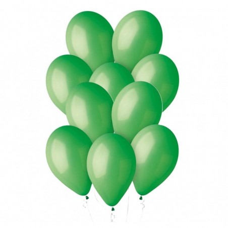 Balony Gemar 33 cm - 13" - pastelowe zielone Green G120/012 - 10 sztuk