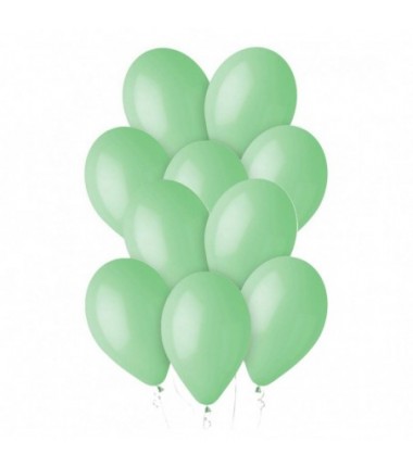 Balony Gemar 33 cm - 13" - pastelowe zielone miętowe Mint Green G120/077 - 10 sztuk