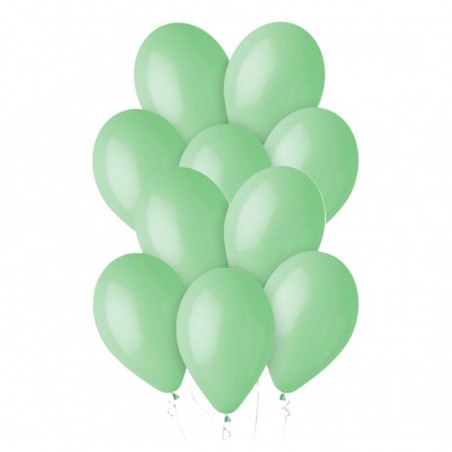 Balony Gemar 33 cm - 13" - pastelowe zielone miętowe Mint Green G120/077 - 10 sztuk